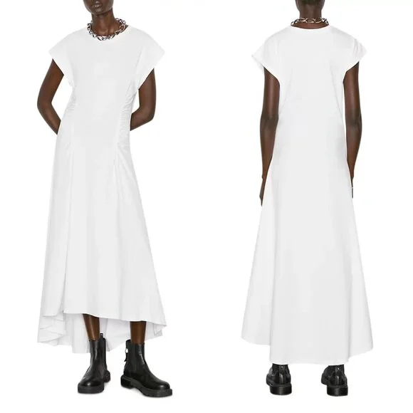 FRAME Fitted Flare Dress | Blanc | Size S FRAME Fitted Flare Dress | Blanc | Size S